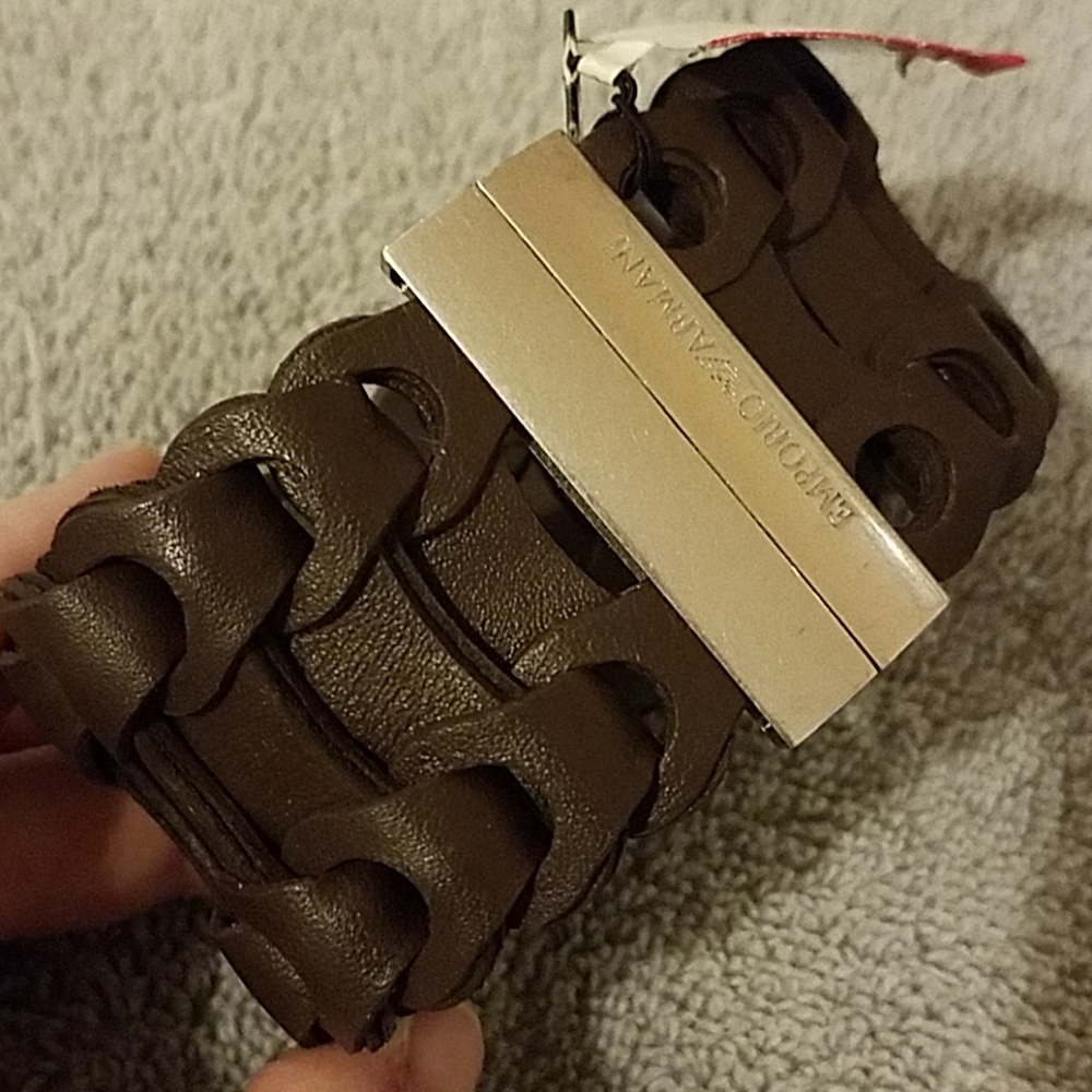 Emporio Armani  Mens leather bracelet